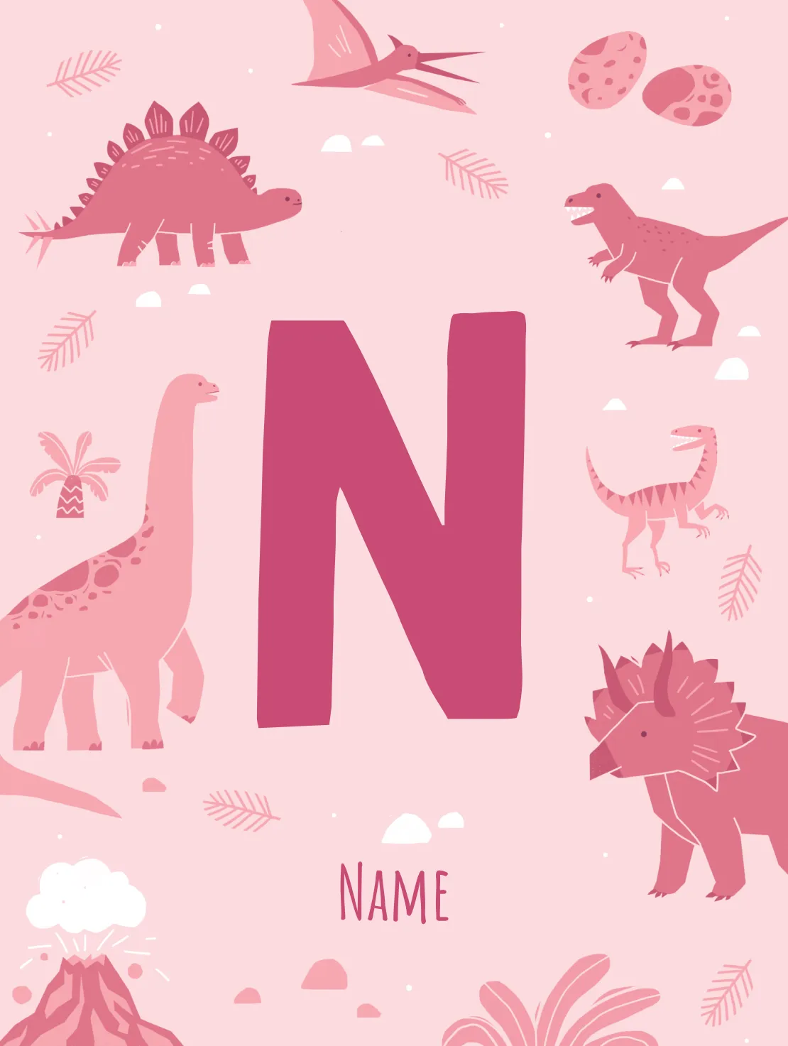 Dinosaurs Letter Poster | My Best Book